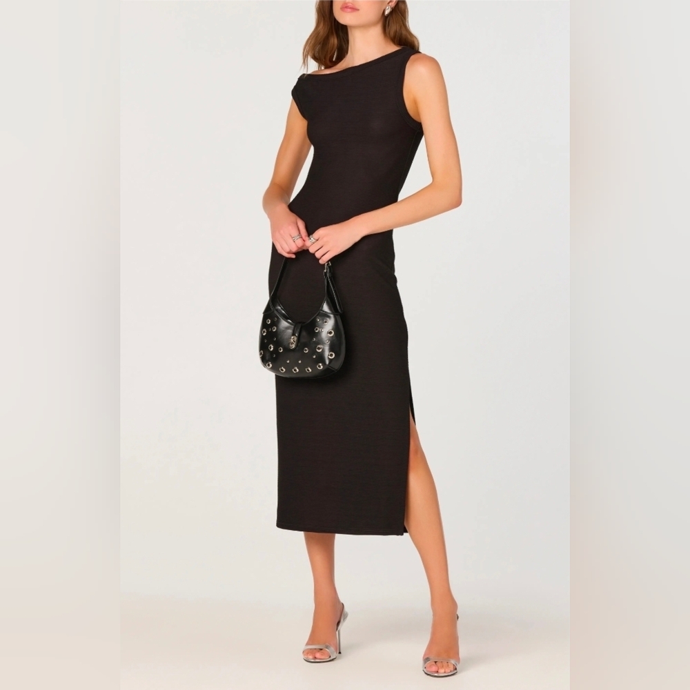 Astr Black Sleeveless Dress